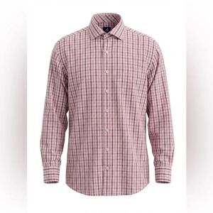 JOHNNIE-O MENS BUTTON DOWN SHIRT SIZE M RED PINK STRIPES